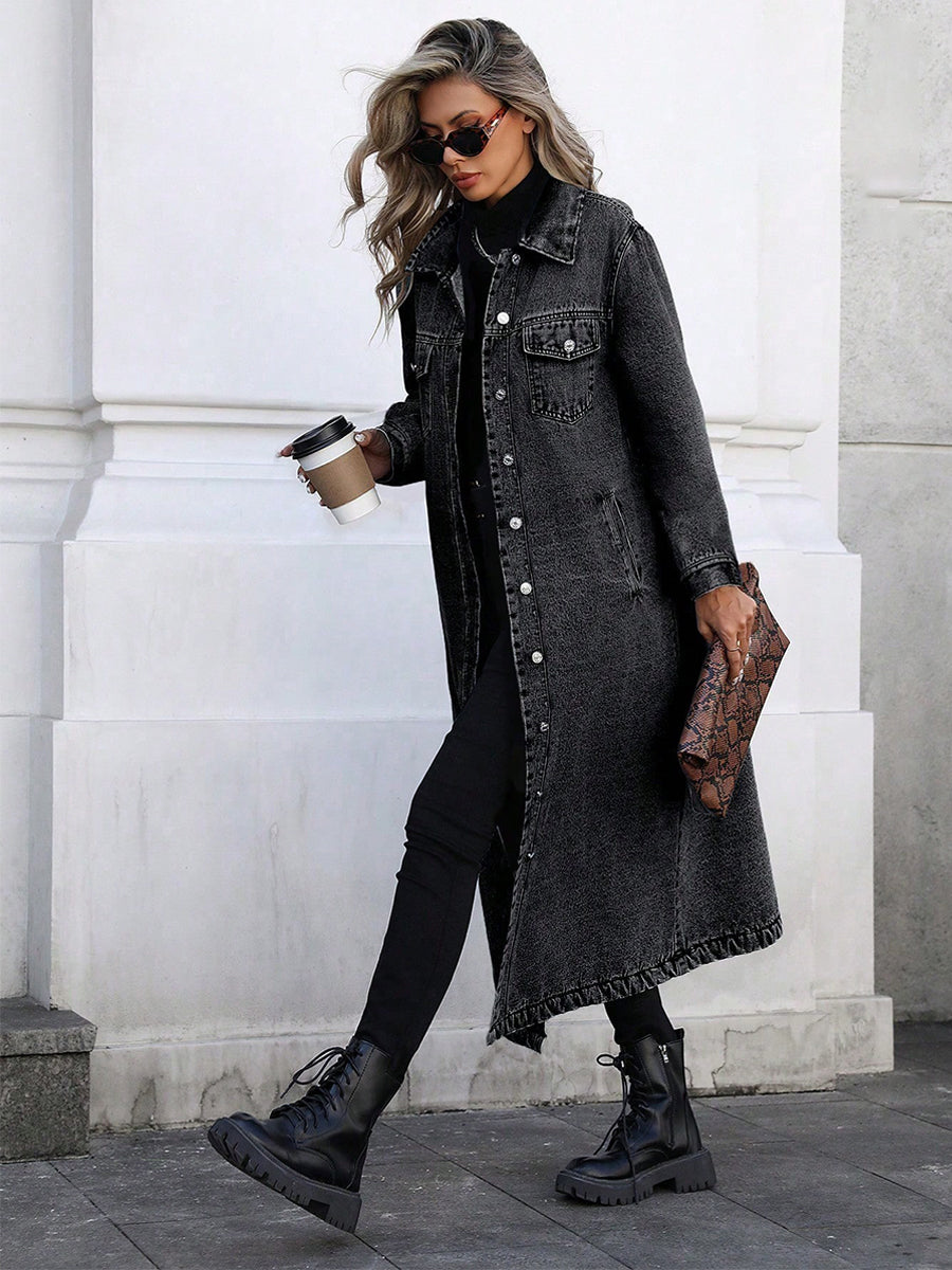 Lefèvre  Veste en jean longue et stylée