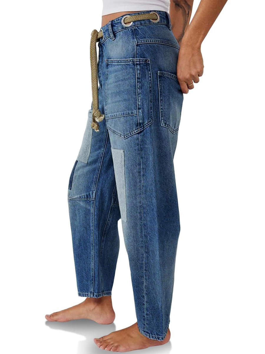 Lefèvre  | Jeans patchwork avec cordon ajustable