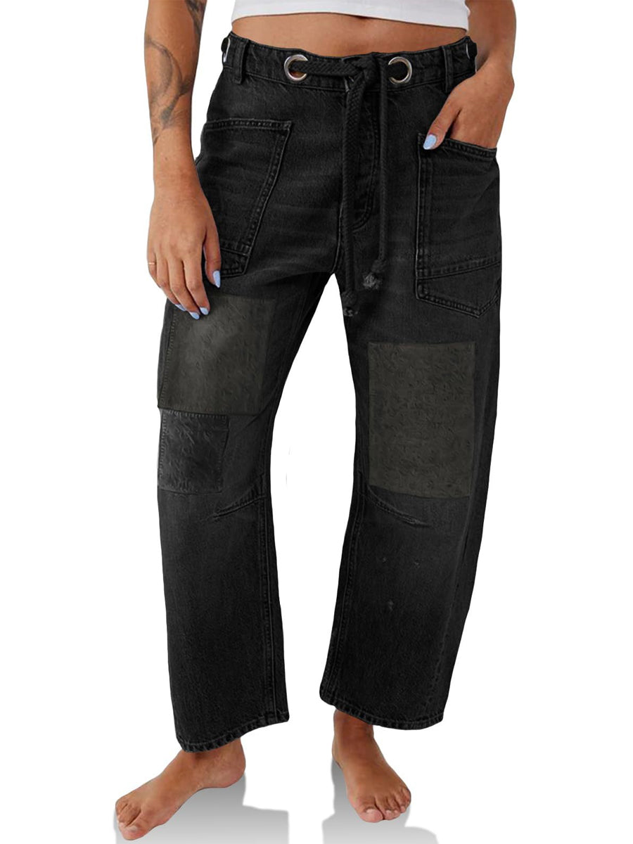 Lefèvre  | Jeans patchwork avec cordon ajustable
